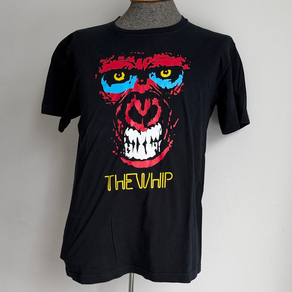 The Whip (Electro Band) 2009 Black Graphic T-Shirt with Colorful Design